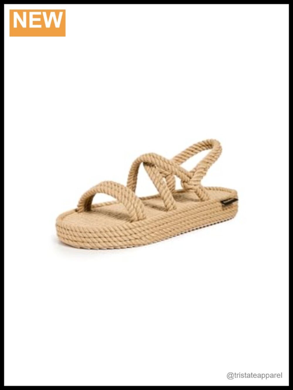 Women's Beige Jute Platform Sandals with Braided Footbed
